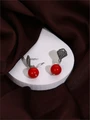 Серьги из серебра с кораллом 22-492/3