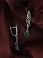 Серьги из серебра с хризопразом 22-1283