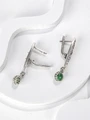 Серьги из серебра с хризопразом 22-1283