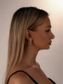 Серьги из серебра с хризопразом 22-1283