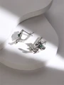 Серьги из серебра с хризопразом 22-546