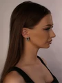 Серьги из серебра с хризопразом 22-546