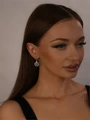 Серьги из серебра без вставок 22-553