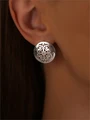 Серьги из серебра без вставок 22-573