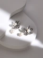 Серьги из серебра с жемчугом 22-1348
