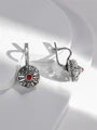 Серьги из серебра с сердоликом 22-1077