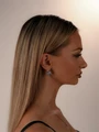 Серьги из серебра с сердоликом 22-1077