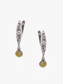 Серьги из серебра с янтарем 22-1283/3