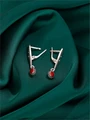 Серьги из серебра с кораллом 22-1283/2