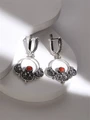 Серьги из серебра с кораллом 22-1187