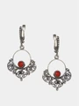 Серьги из серебра с кораллом 22-1187