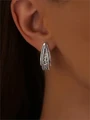 Серьги из серебра без вставок 22-852