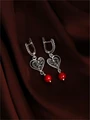 Серьги с кораллом арт.22-691/1 22-691/1