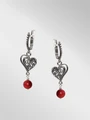 Серьги с кораллом арт.22-691/1 22-691/1