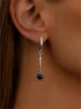 Серьги из серебра с агатом 22-1286/4
