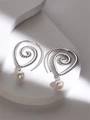 Серьги из серебра с жемчугом 22-1155/3