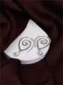 Серьги из серебра с жемчугом 22-1155/3