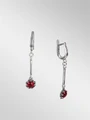 Серьги из серебра с корундом 22-1286
