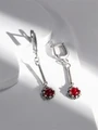 Серьги из серебра с корундом 22-1286