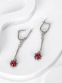 Серьги из серебра с корундом 22-1286