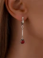 Серьги из серебра с корундом 22-1286