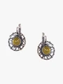Серьги из серебра с янтарем 22-1257