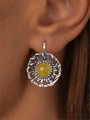 Серьги из серебра с янтарем 22-1257