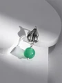 Кулон из серебра с хризопразом 2007